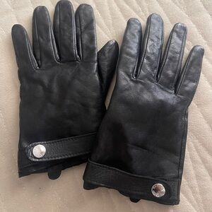Banana Republic black leather gloves
